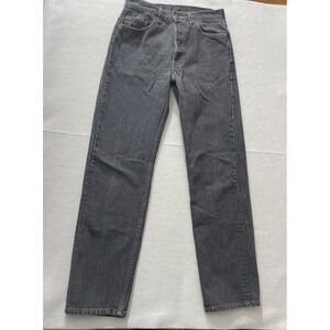 Vintage 1994 Levis 501 0658 Black Denim Button Fly Jeans Men's 28x29 Made In USA